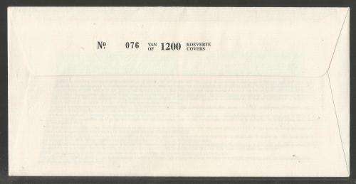 SA AIR FORCE (SAAF) FLIGHT COVER # AF15 75TH ANNIV AFB SWARTKOP SIGNED LT GEN KRIEL /BRIG KRIEGLER