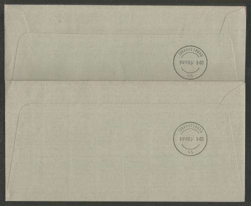 SA AIRWAYS (SAA) FLIGHT COVER # 41 1985 50 YEARS CT - JHB (BOTH LIGHT and DARK PRINTING SHADES)