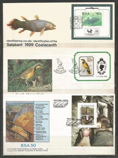RSA 1986/92 PHILATELIC FOUNDATION SET OF 7 OFFICIAL FDC