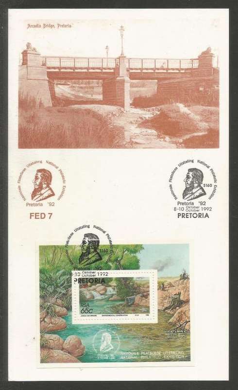 RSA 1992 Philatelic Federation com card no. 7