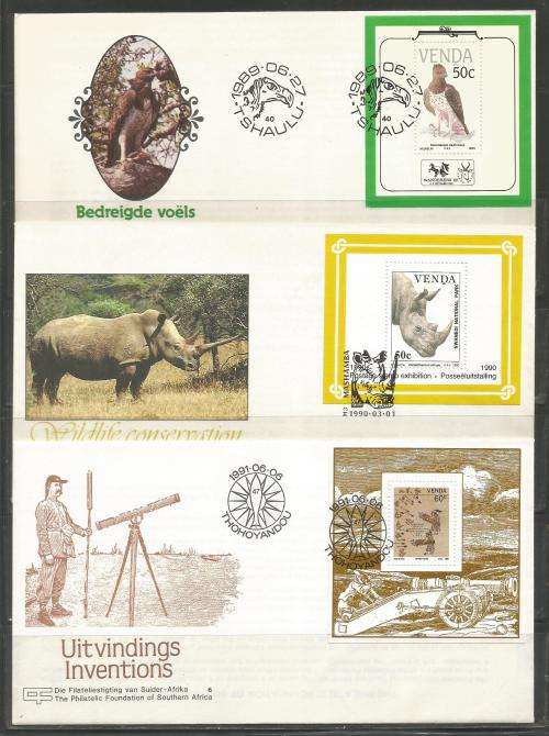 VENDA 1986/92 PHILATELIC FOUNDATION SET OF 7 OFFICIAL FDC