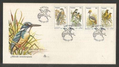 TRANSKEI 1980 BIRDS OFFICIAL FDC 1.19