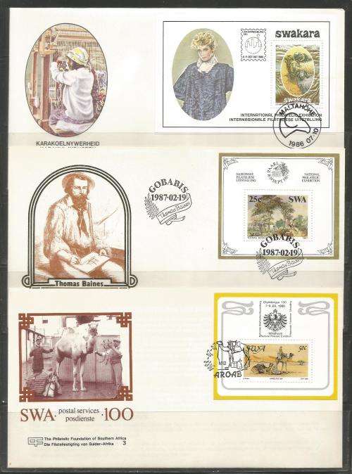 SWA 1986/92 PHILATELIC FOUNDATION SET OF 8 OFFICIAL FDC
