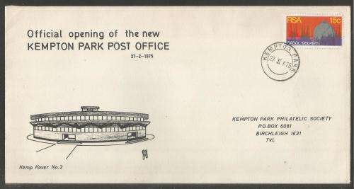 RSA 1975 OPENING NEW KEMPTON PARK POST OFFICE KEMP COVER # 2