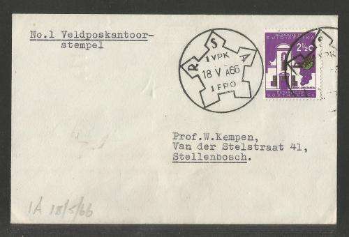 MILITARY COM COVER - 1966 1 FIELD POST OFFICE (FPO / VPK) DATED 18/5/66 A