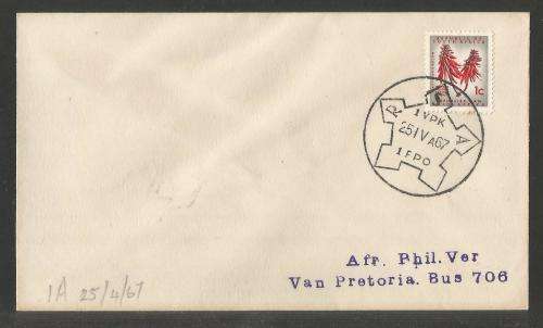 MILITARY COM COVER - 1967 1 FIELD POST OFFICE (FPO / VPK) DATED 25/4/67 A