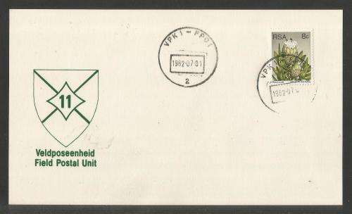 MILITARY COM CARD - 1982 1 FIELD POST OFFICE (FPO / VPK) DATED 1/7/82 COUNTER 2