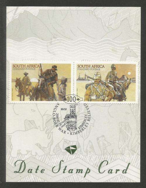RSA 1999 ANGLO BOER WAR - KIMBERLEY RELIEVED - DATE STAMP CARD 99/32