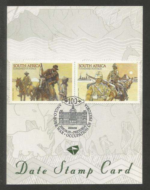 RSA 2000 ANGLO BOER WAR - OCCUPATION OF PRETORIA - DATE STAMP CARD 2000/08
