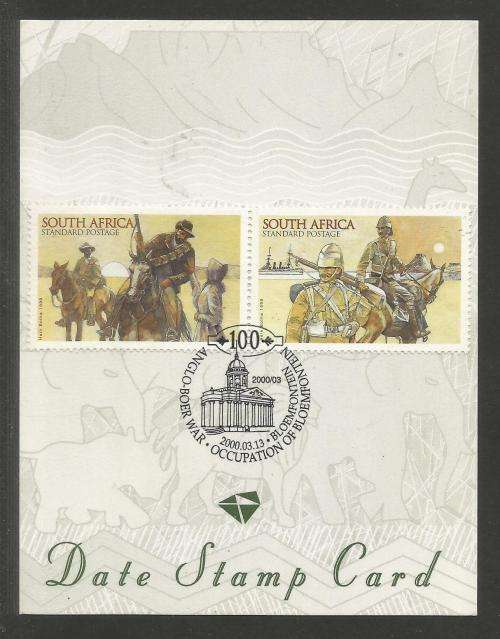 RSA 2000 ANGLO BOER WAR - OCCUPATION OF BLOEMFONTEIN - DATE STAMP CARD 2000/03