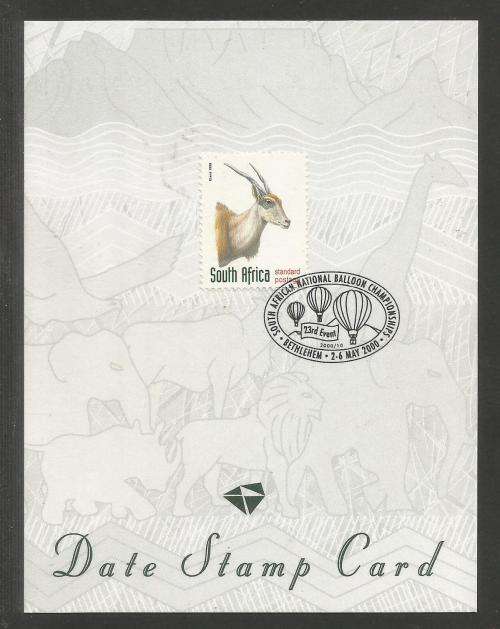 RSA 2000 SA NATIONAL BALLOON CHAMPIONSHIPS BETHLEHEM - DATE STAMP CARD 2000/10