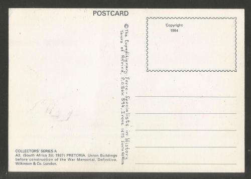 RSA 1994 UNION BUILDINGS PRETORIA UNUSED COLLECTORS SERIES POSTCARD #A2