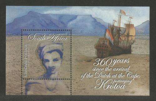 RSA 2012 360 YEARS SINCE DUTCH ARRIVAL AT THE CAPE MNH MINIATURE SHEET