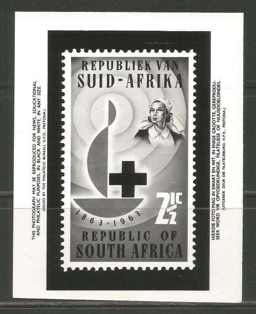 RSA 1963 CENTENARY RED CROSS 2and1/2c PHOTOGRAPHIC MEDIA/PUBLICITY RELEASE