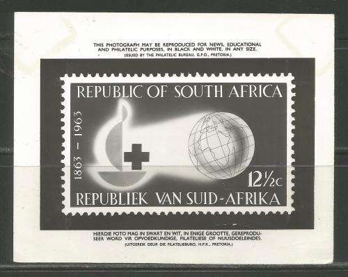 RSA 1963 CENTENARY RED CROSS 12and1/2c PHOTOGRAPHIC MEDIA/PUBLICITY RELEASE