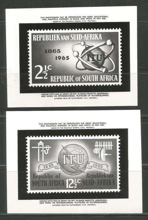 RSA 1965 CENTENARY ITU SET OF 2 PHOTOGRAPHIC MEDIA/PUBLICITY RELEASES
