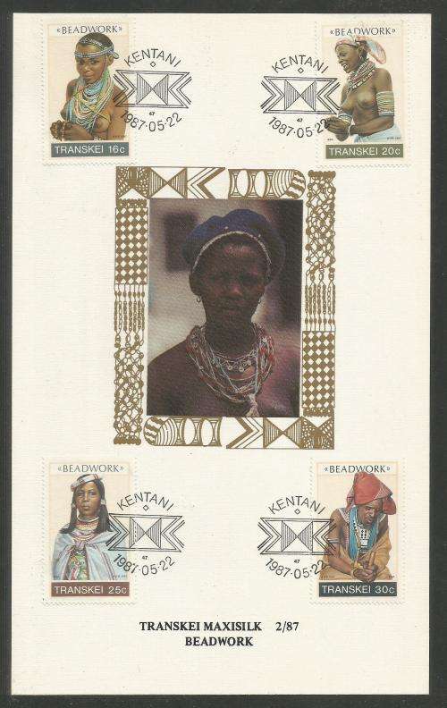 TRANSKEI 1987 BEADWORK LIMITED EDITION MAXISILK CARD #2/87