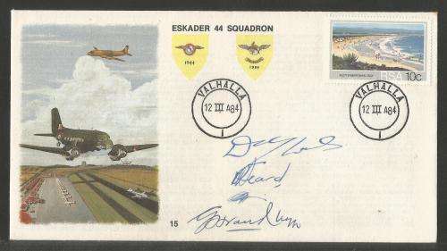 SA AIR FORCE (SAAF) FLIGHT COVER #15 - 1984 44 SQUADRON SIGNED BY 4 INCL ARTIST G VAN RHYN