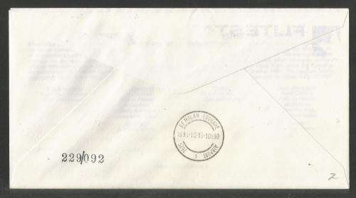AVIATION 1991 FLITESTAR #2 1ST FLIGHT COVER JHB - CAPE TOWN 16/10/91