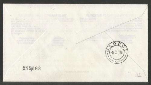 AVIATION 1992 FLITESTAR #22 1ST FLIGHT COVER PORT ELIZABETH - GEORGE 6/1/92