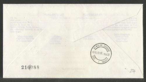 AVIATION 1992 FLITESTAR #24 1ST FLIGHT COVER PORT ELIZABETH - CAPE TOWN 6/1/92