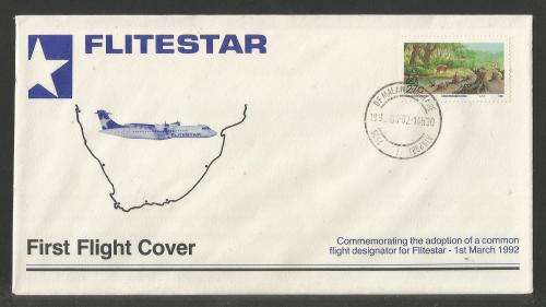 AVIATION 1992 FLITESTAR #27 ADOPTION COMMON FLIGHT DESIGNATOR FLIGHT COVER CT-DBN 1/3/92