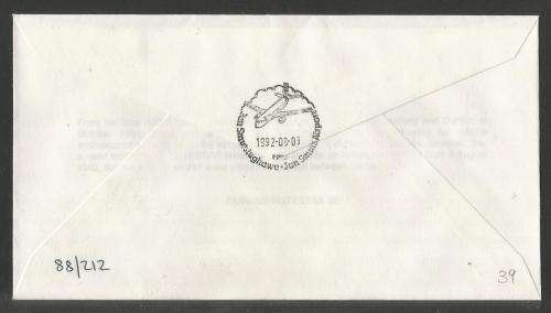 AVIATION 1992 FLITESTAR #39 1ST FLIGHT COVER ATR72 DURBAN - JHB 8/8/92