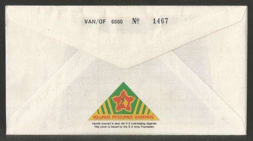 SA ARMY COM COVER  15 - 1988 75TH ANNIV PRETORIA REGIMENT - SIGNED IN BLUE