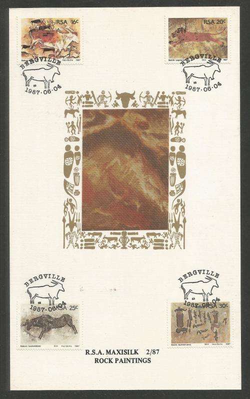 RSA 1987 ROCK PAINTINGS LIMITED EDITION MAXISILK CARD 2/87