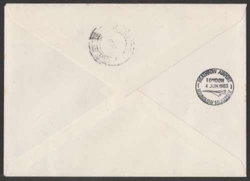 AVIATION 1983 KEMPAIR FLIGHT COVER #1.46 1ST SAA NON STOP FLIGHT BOEING 747 300 JHB TO LDN