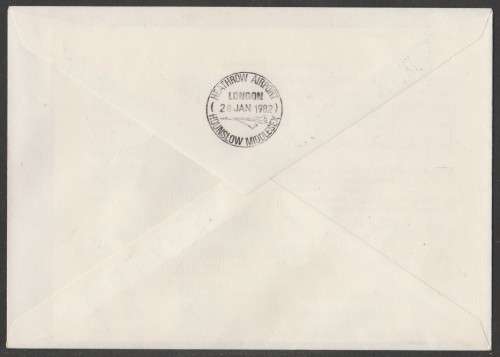 AVIATION 1982 AIRPHILSA FLIGHT COVER #38 50TH ANNIV IMPERIAL AIRWAYS SA TO UK AIR SERVICE CT TO LDN