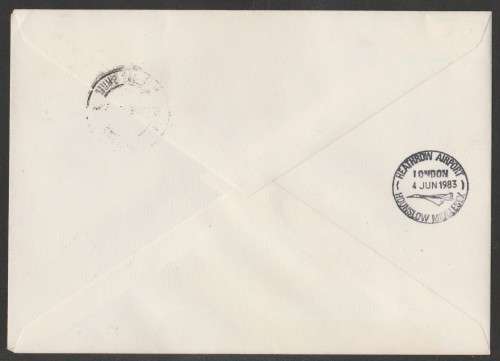 AVIATION 1983 AIRPHILSA FLIGHT COVER #54 1ST NON STOP SAA FLIGHT BOEING 747 300 JAN SMUTS TO LDN