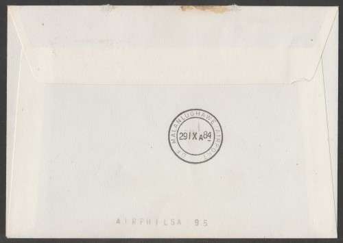 AVIATION 1984 AIRPHILSA FLIGHT COVER #95 1ST FLIGHT BRITISH AIRWAYS LDN TO CT