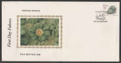 RSA 1990 21c DEFINITIVE SILK FDC 4/90
