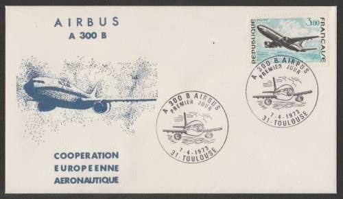 AVIATION 1973 AIRBUS A300 COM COVER TOULOUSE PREMIER