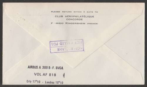 AVIATION 1974 AIRBUS A300 COM COVER AIR FRANCE PARIS-LONDON