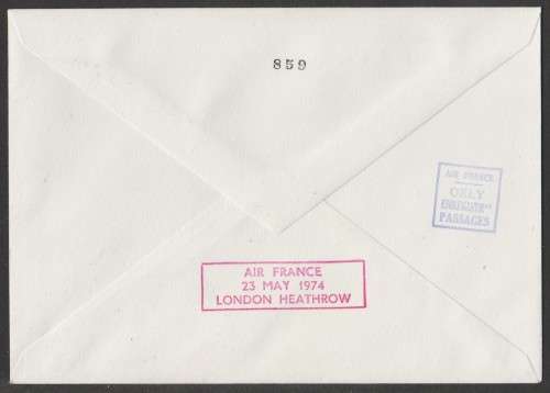 AVIATION 1974 AIRBUS A300 COM COVER AIR FRANCE PARIS-LONDON