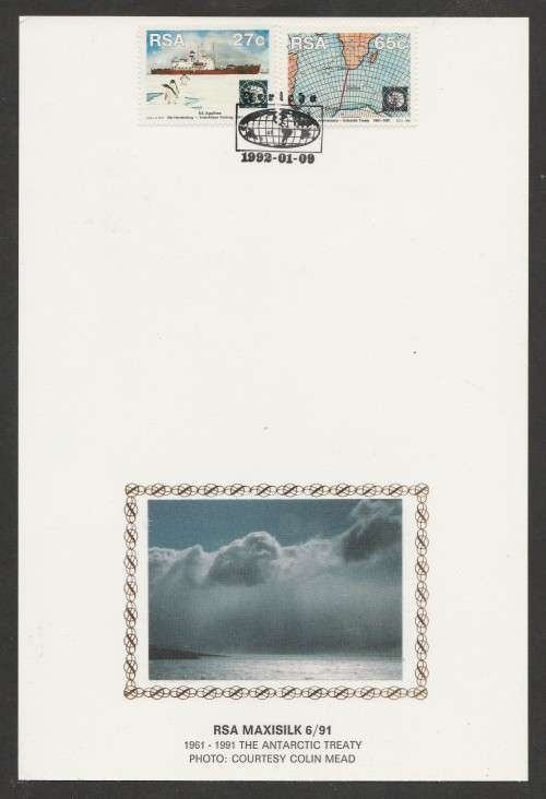 RSA 1991 ANTARCTIC TREATY LIMITED EDITION MAXISILK CARD # 6/91