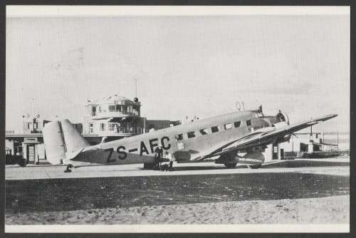 AVIATION 1984 SAA 50TH ANNIV ON JUNKERS JU52 POSTCARD RAND AIRPORT D/S