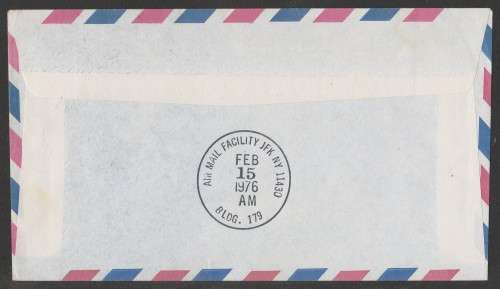 AVIATION 1976 FLIGHT COVER 1ST PAN AM FLIGHT JHB - NEW YORK