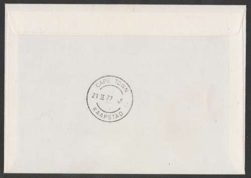 AVIATION 1977 FLIGHT COVER 50TH ANNIV MITTELHOLZER FLIGHT ZURICH-CAPE TOWN