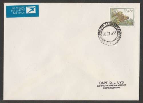 AVIATION 1983 FLIGHT COVER JAN SMUTS AIRPORT D/S 28/2/83