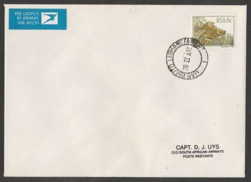 AVIATION 1983 FLIGHT COVER JAN SMUTS AIRPORT D/S 28/2/83