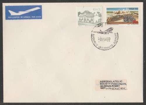 AVIATION 1989 FLIGHT COVER JAN SMUTS AIRPORT TO WINDHOEK 6/8/89