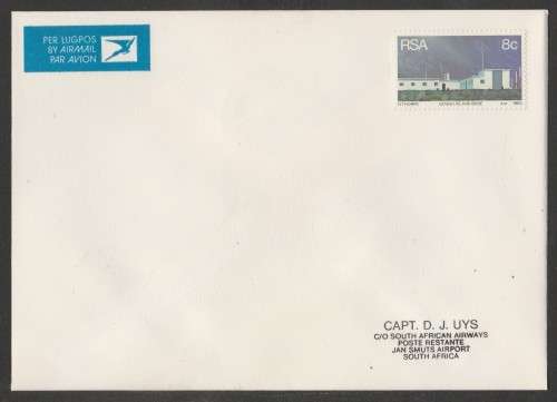 AVIATION 1983 FLIGHT COVER TO JAN SMUTS AIRPORT 28/2/83 WITHOUT FRONT D/S