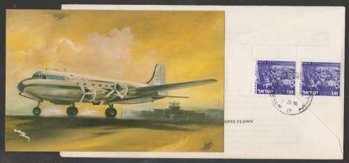 AVIATION 1980 60 YEARS AVIATION IN SA FLIGHT COVER 30TH ANNIV SA AND ISRAEL 17 IN REAR D/S