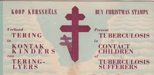 UNION SA 1959 6D CHRISTMAS LABELS BOOKLET COMPLETE WITH 1 MNH PANE