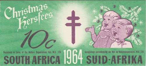 RSA 1964 10c CHRISTMAS LABELS BOOKLET COMPLETE WITH 2 MNH PANES