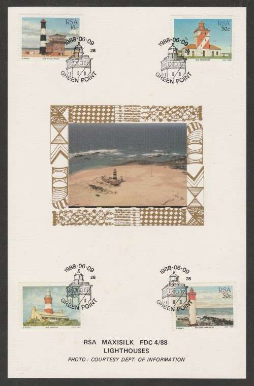 RSA 1988 LIGHTHOUSES LIMITED EDITION MAXISILK CARD # 4/88
