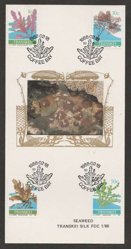 TRANSKEI 1988 SEAWEED LIMITED EDITION MAXISILK CARD # 1/88